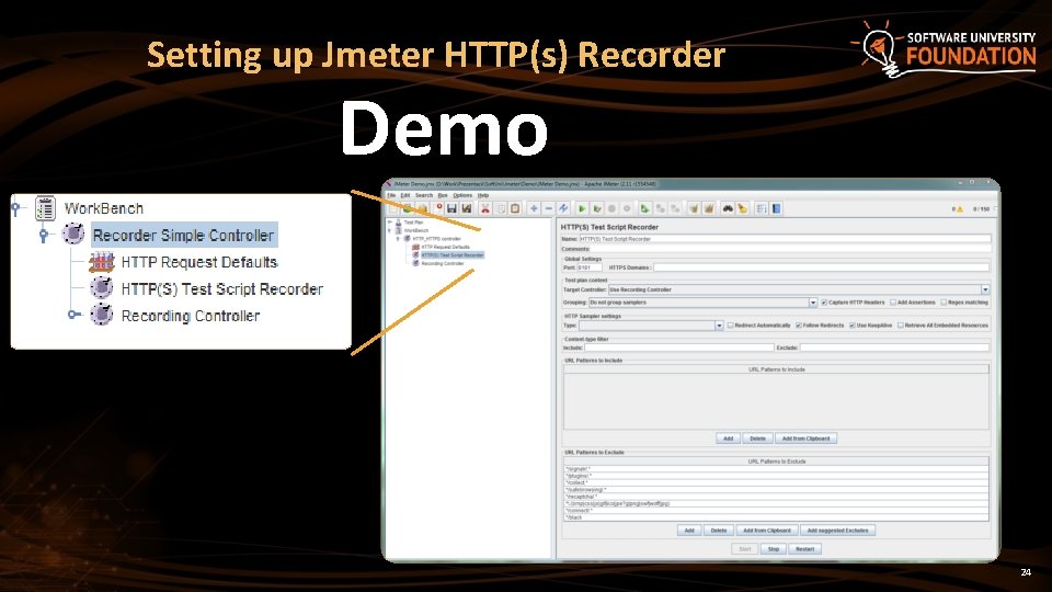 Setting up Jmeter HTTP(s) Recorder Demo 24 