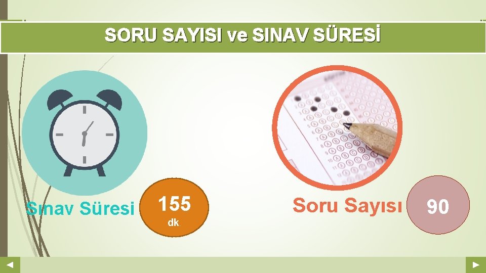 SORU SAYISI ve SINAV SÜRESİ Sınav Süresi 155 dk. Soru Sayısı Your Log o