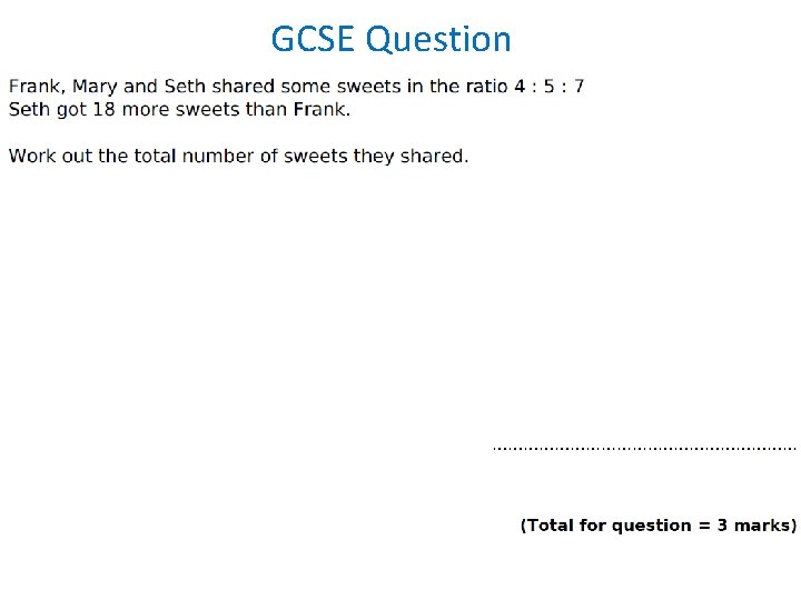 GCSE Question 