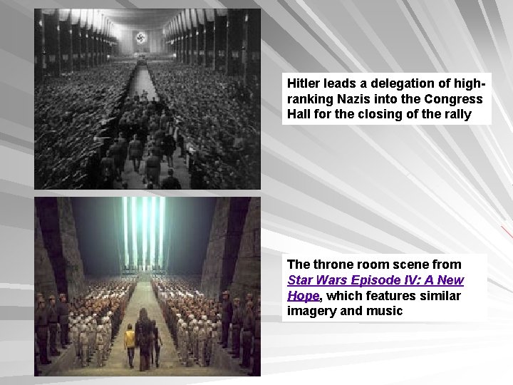 Hitler leads a delegation of highranking Nazis into the Congress Hall for the closing