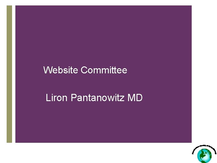 Website Committee Liron Pantanowitz MD 