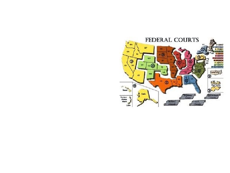 Federal Courts a. Supreme Court in Constitution b. All other federal courts: created by