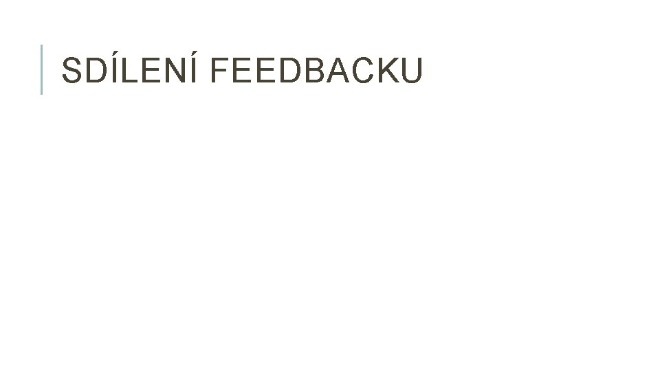 SDÍLENÍ FEEDBACKU 