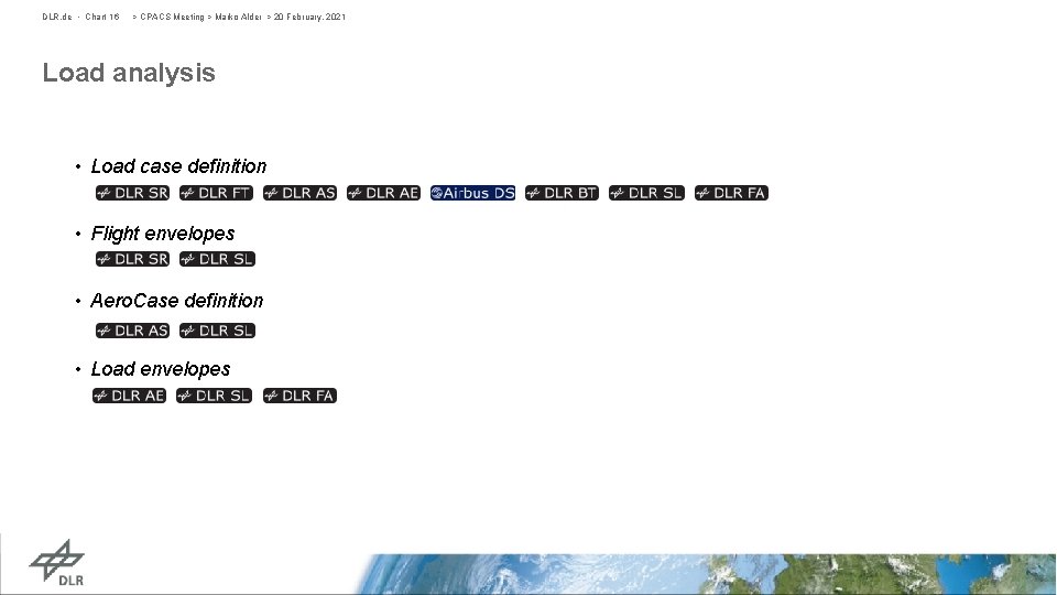 DLR. de • Chart 16 > CPACS Meeting > Marko Alder > 20 February,