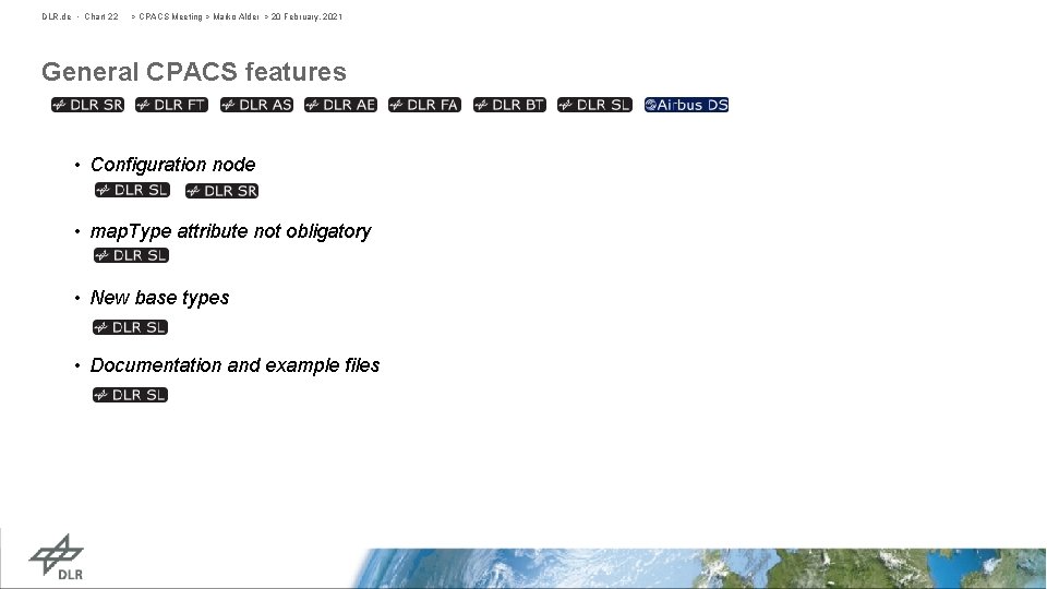 DLR. de • Chart 22 > CPACS Meeting > Marko Alder > 20 February,
