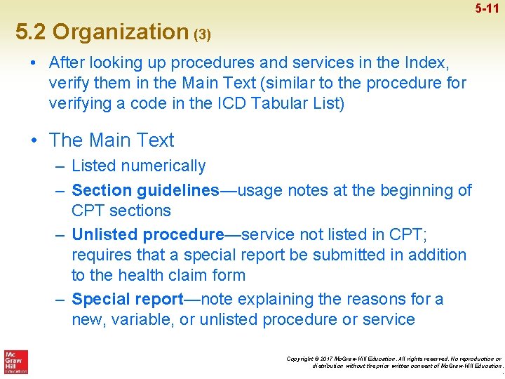 5 -11 5. 2 Organization (3) • After looking up procedures and services in