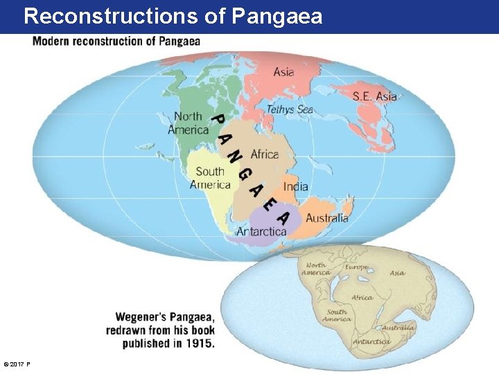 Reconstructions of Pangaea © 2017 Pearson Education, Inc. 
