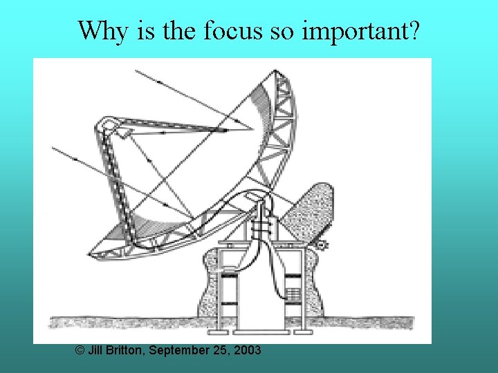 Why is the focus so important? © Jill Britton, September 25, 2003 