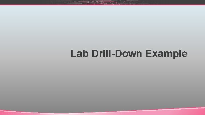 Lab Drill-Down Example 