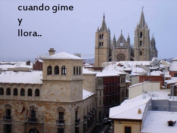 cuando gime y llora. . 
