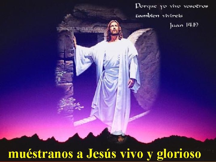 muéstranos a Jesús vivo y glorioso 