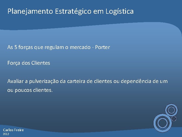 Planejamento Estratégico em Logística As 5 forças que regulam o mercado - Porter Força