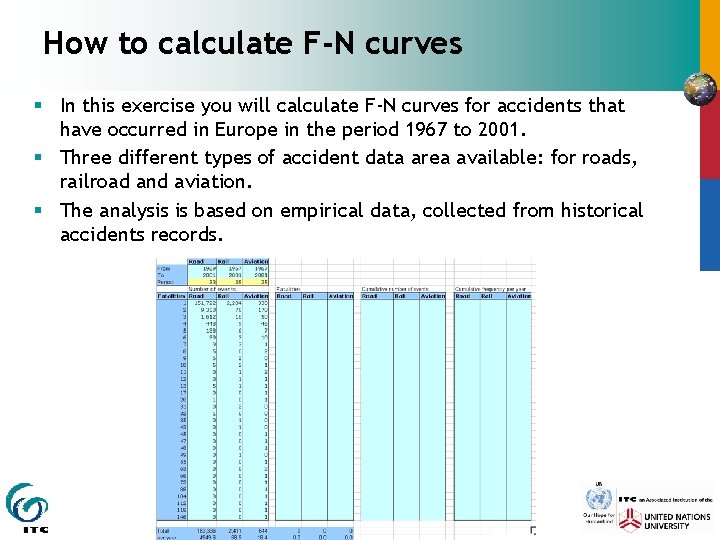 How to calculate F-N curves § In this exercise you will calculate F-N curves
