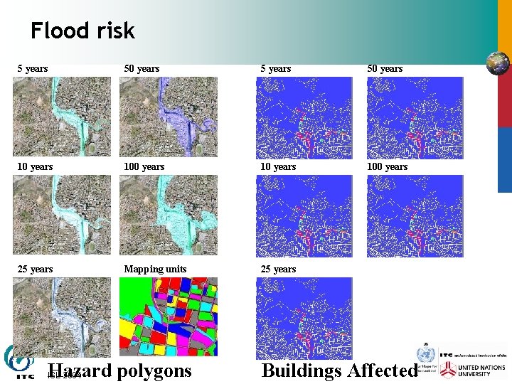 Flood risk 5 years 50 years 100 years 25 years Mapping units 25 years