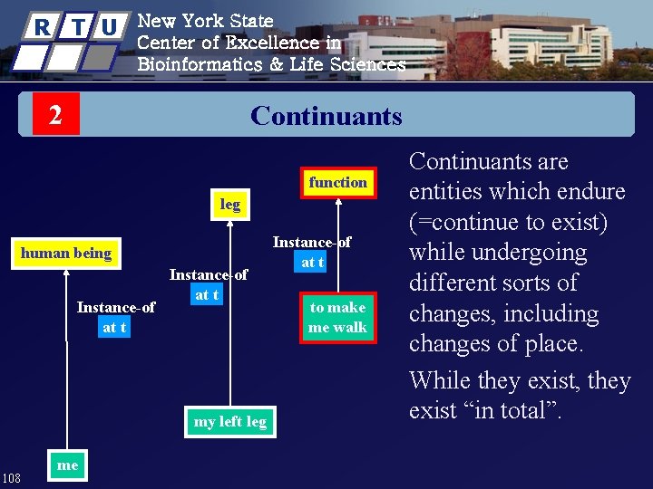 R T U New York State Center of Excellence in Bioinformatics & Life Sciences