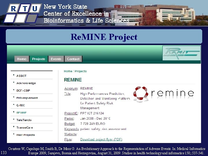 R T U New York State Center of Excellence in Bioinformatics & Life Sciences