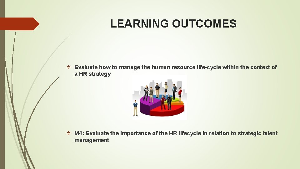 LEARNING OUTCOMES Evaluate how to manage the human resource life-cycle within the context of