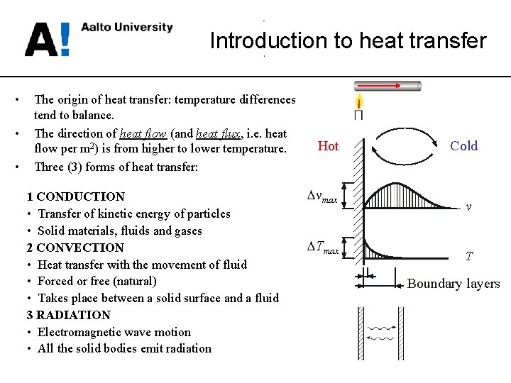 Introduction to heat transfer • • • The origin of heat transfer: temperature differences