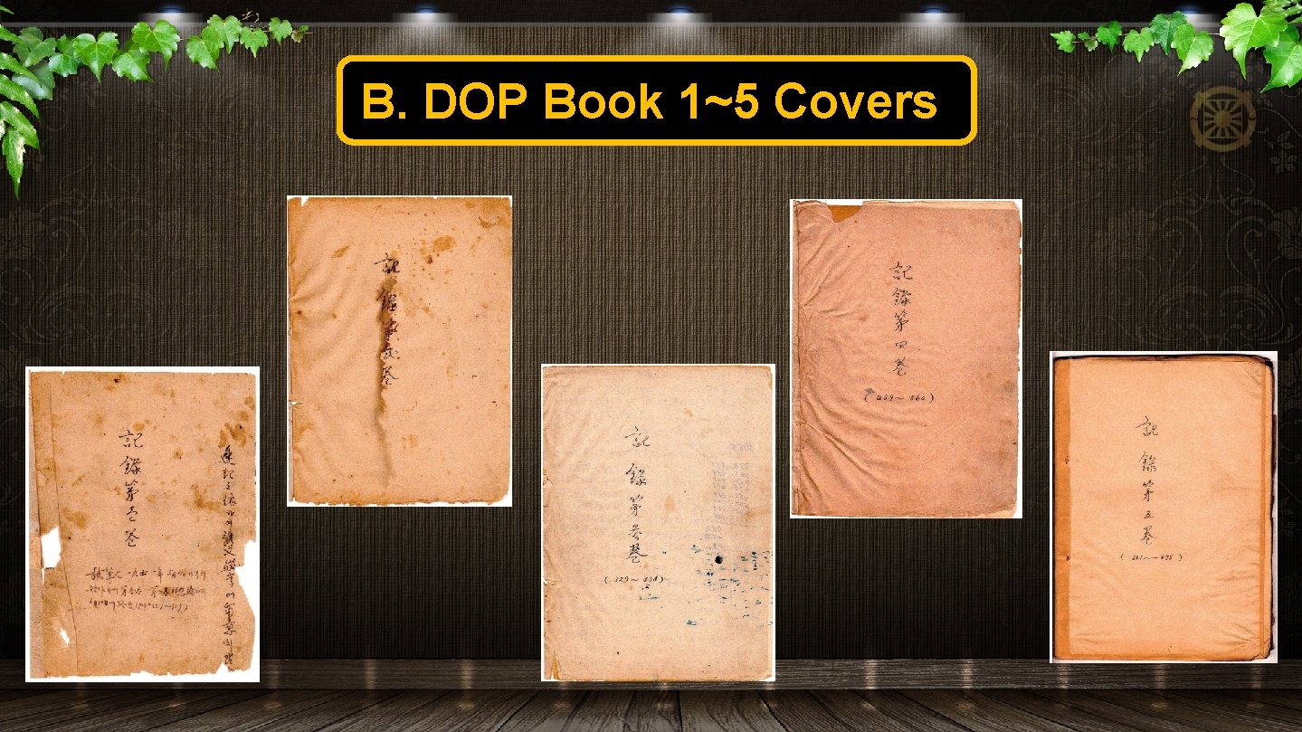 B. DOP Book 1~5 Covers 