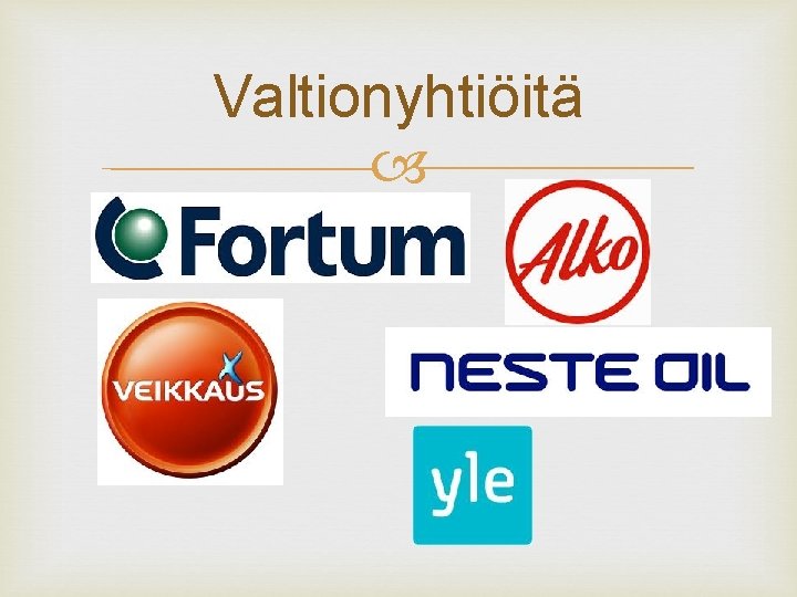 Valtionyhtiöitä 