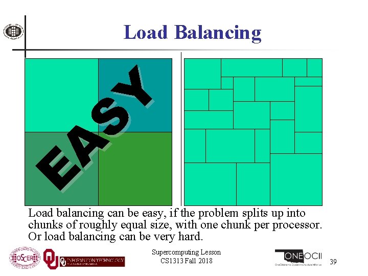 E A S Y Load Balancing Load balancing can be easy, if the problem