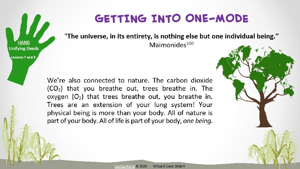 Loving World © 2020 Virtue 8 Care: Slide 4 
