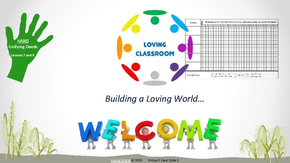 Building a Loving World… Loving World © 2020 Virtue 8 Care: Slide 9 