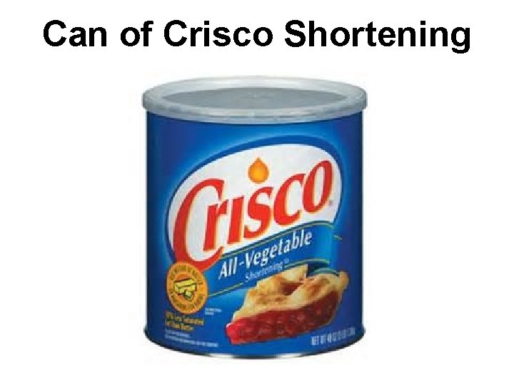 Can of Crisco Shortening 