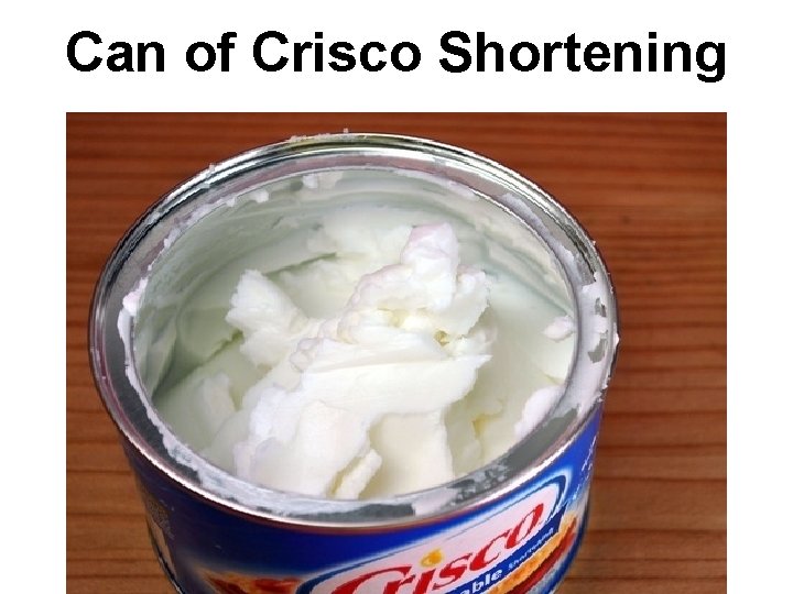 Can of Crisco Shortening 