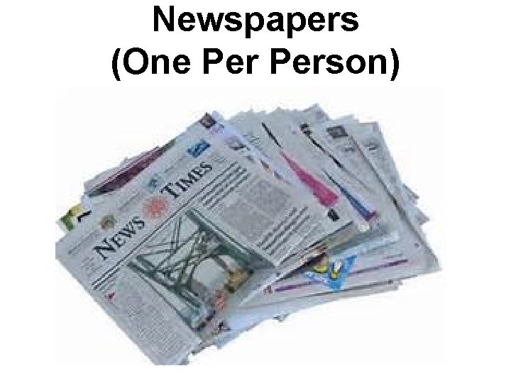 Newspapers (One Person) 