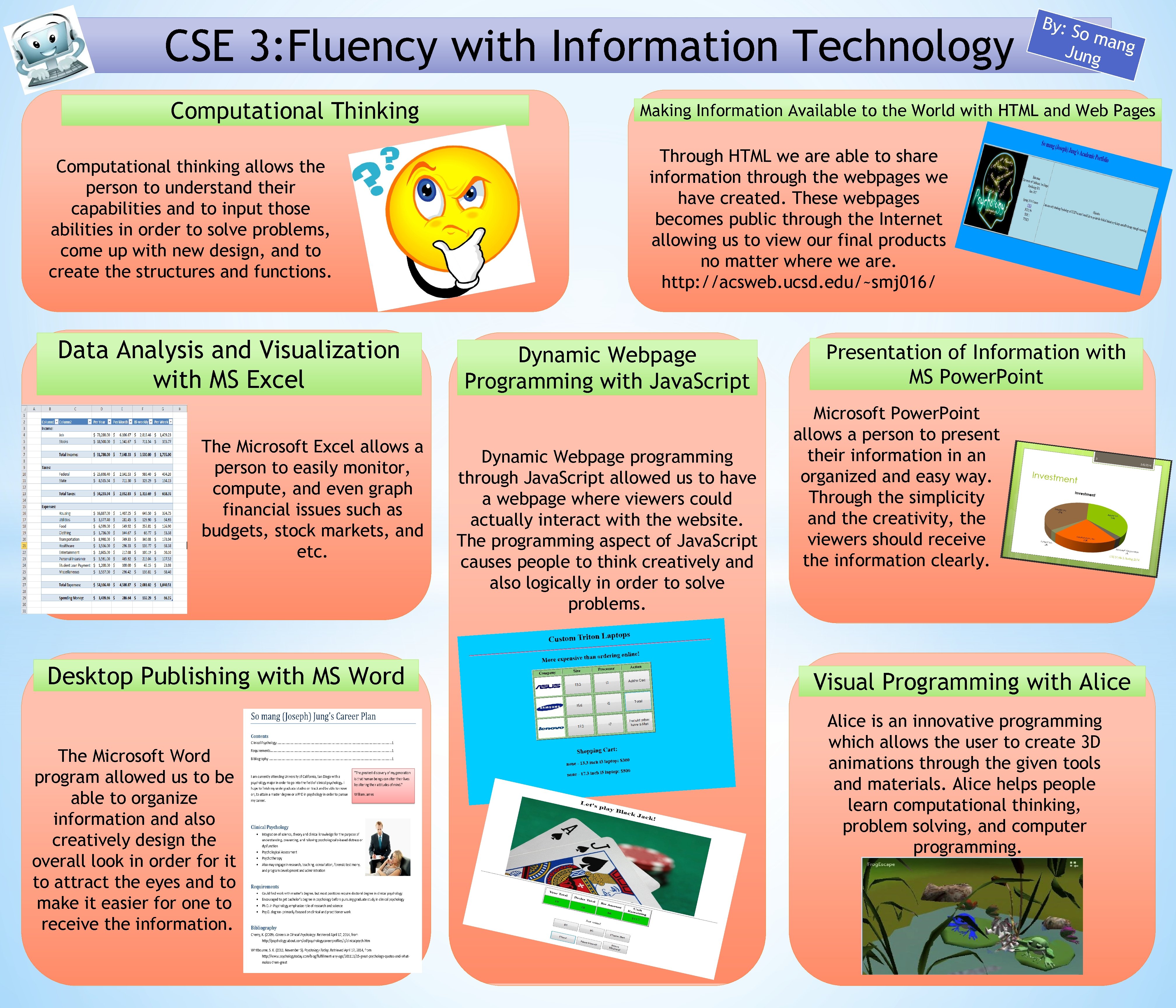 CSE 3: Fluency with Information Technology Computational Thinking Computational thinking allows the person to