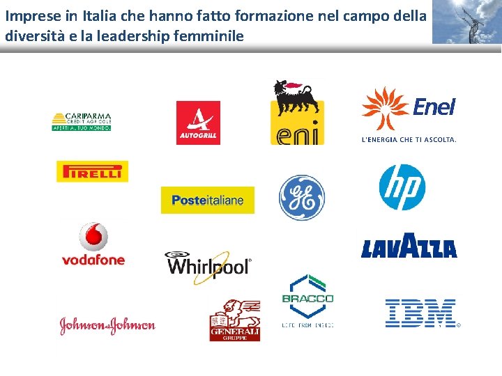 Imprese in Italia che hanno fatto formazione nel campo della diversità e la leadership