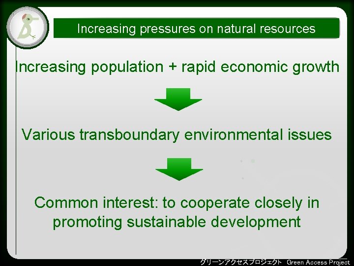 Increasing pressures on natural resources Increasing population + rapid • Click to edit Master Increasing pressures on natural resources Increasing population + rapid • Click to edit Master