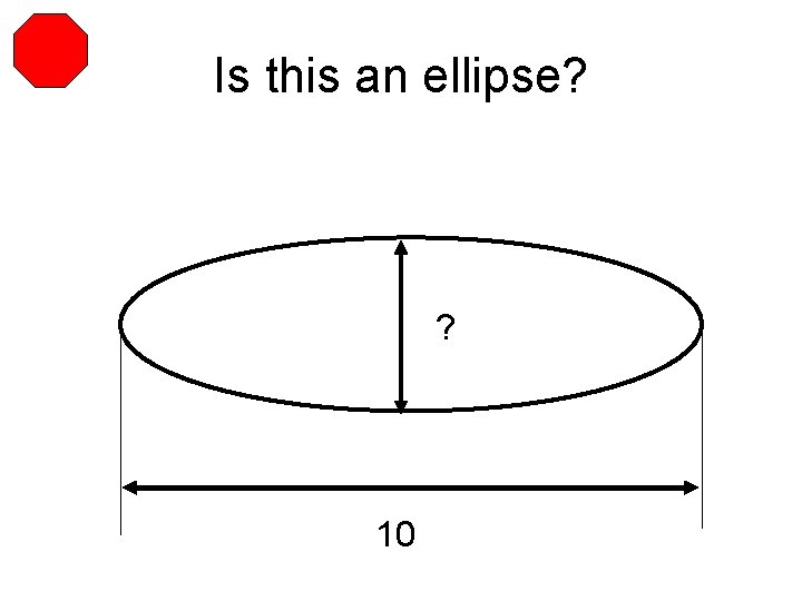 Is this an ellipse? ? 10 