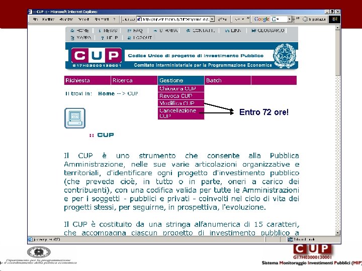 Entro 72 ore! 