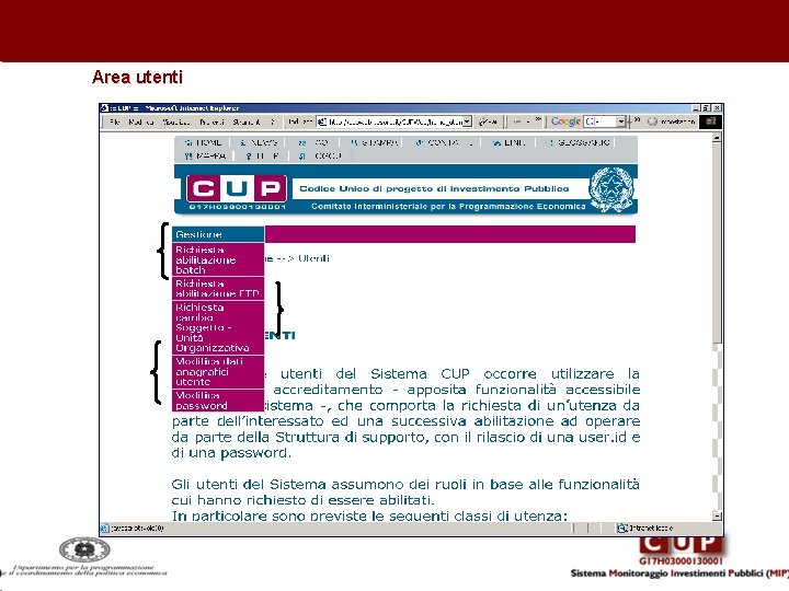 Area utenti 