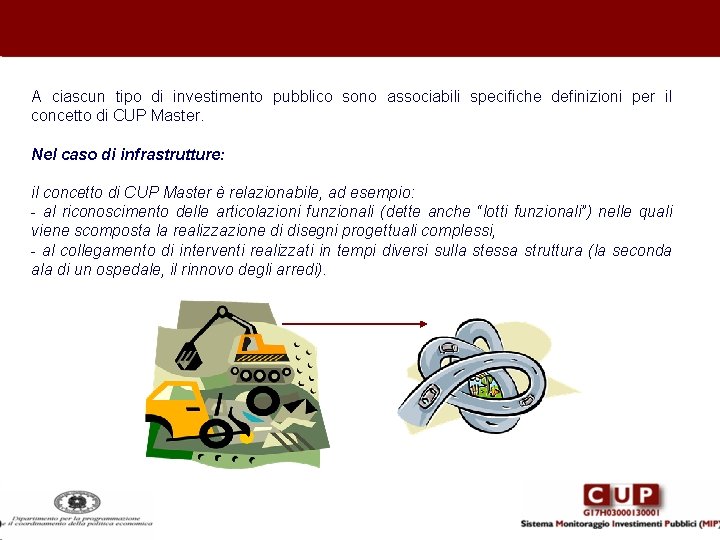 A ciascun tipo di investimento pubblico sono associabili specifiche definizioni per il concetto di