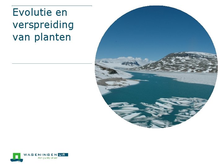 Evolutie en verspreiding van planten 