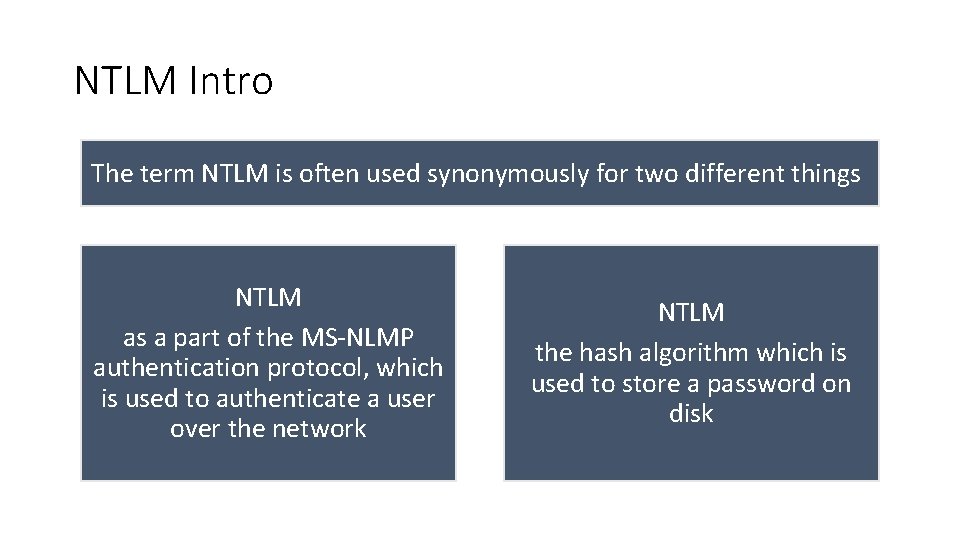 NTLM Intro The term NTLM is often used synonymously for two different things NTLM NTLM Intro The term NTLM is often used synonymously for two different things NTLM