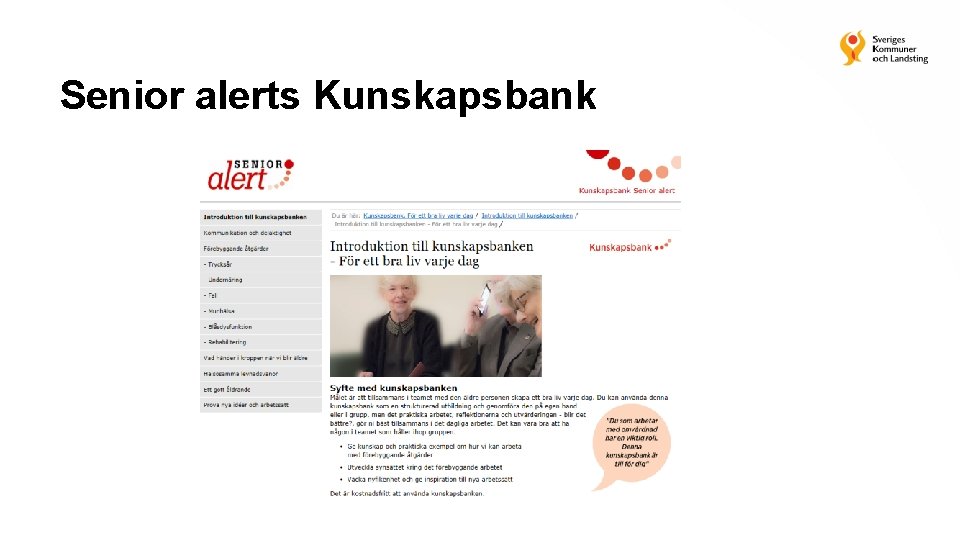 Senior alerts Kunskapsbank 