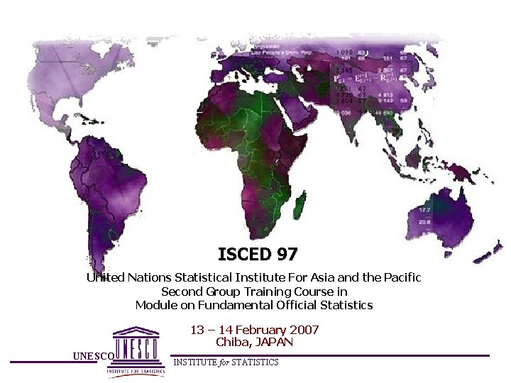ISCED 97 United Nations Statistical Institute For Asia and the Pacific Second Group Training