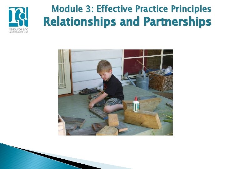 Module 3: Effective Practice Principles Relationships and Partnerships 