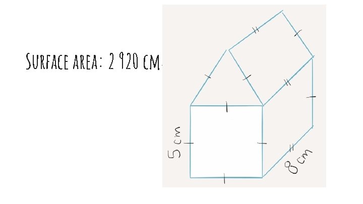Surface area: 2 920 cm^2 