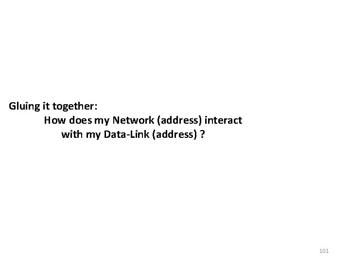Gluing it together: How does my Network (address) interact with my Data-Link (address) ?