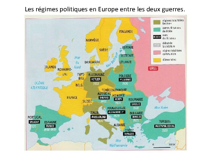 Les régimes politiques en Europe entre les deux guerres. 