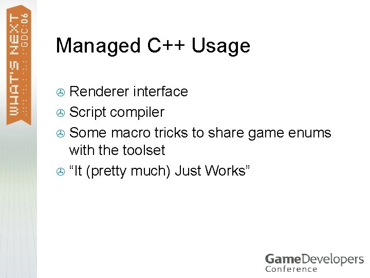 Managed C++ Usage Renderer interface > Script compiler > Some macro tricks to share Managed C++ Usage Renderer interface > Script compiler > Some macro tricks to share