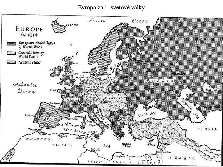 Evropa za 1. světové války 