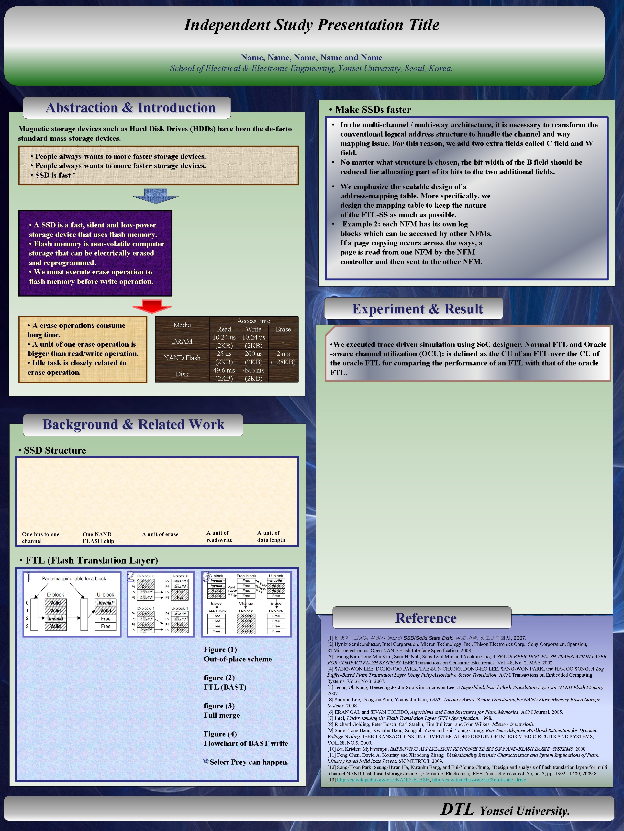 Independent Study Presentation Title Name, Name and Name School of Electrical & Electronic Engineering,
