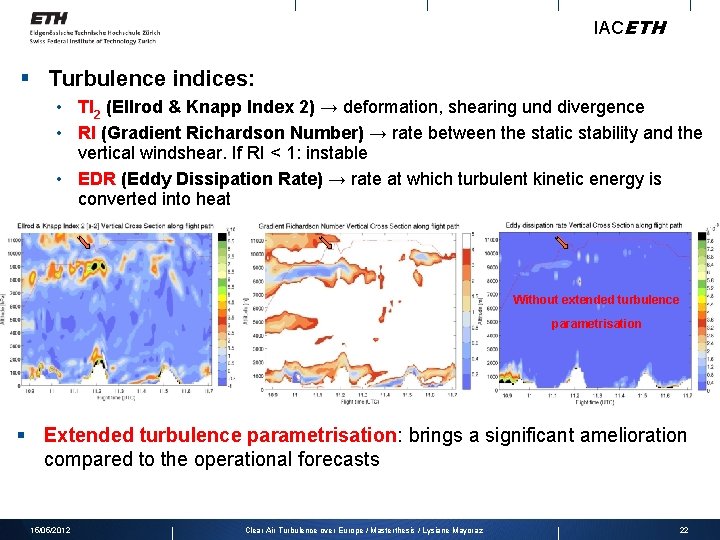 IACETH Turbulence indices: • TI 2 (Ellrod & Knapp Index 2) → deformation, shearing