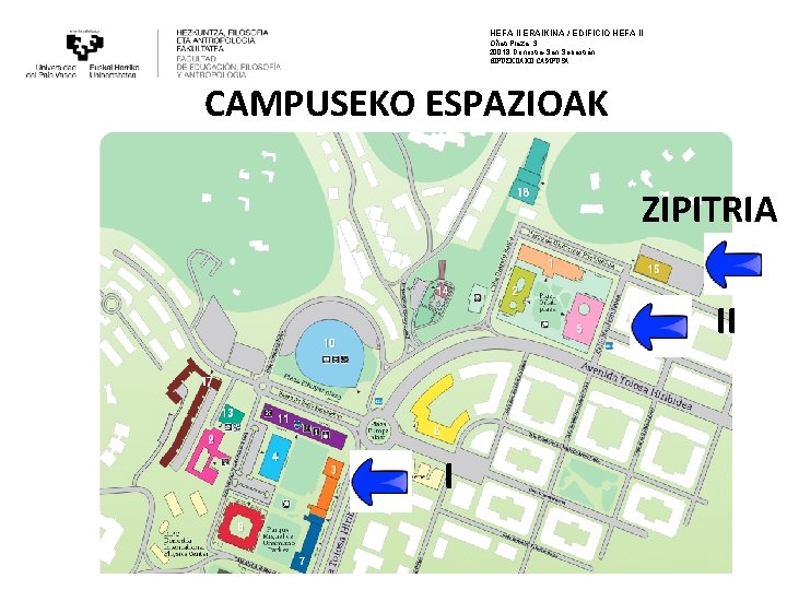 HEFA II ERAIKINA / EDIFICIO HEFA II Oñati Plaza, 3 20018 Donostia-San Sebastián GIPUZKOAKO